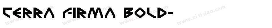 Terra Firma Bold字体转换